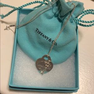 Tiffany & Co. Heart and Key Necklace 16 inch